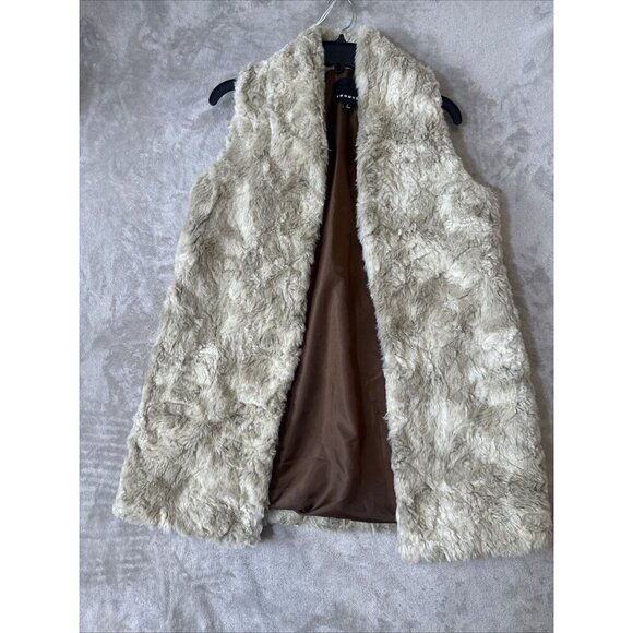 Women’s Trouvé Vest Faux Fur Brown Size Small - Picture 2 of 13